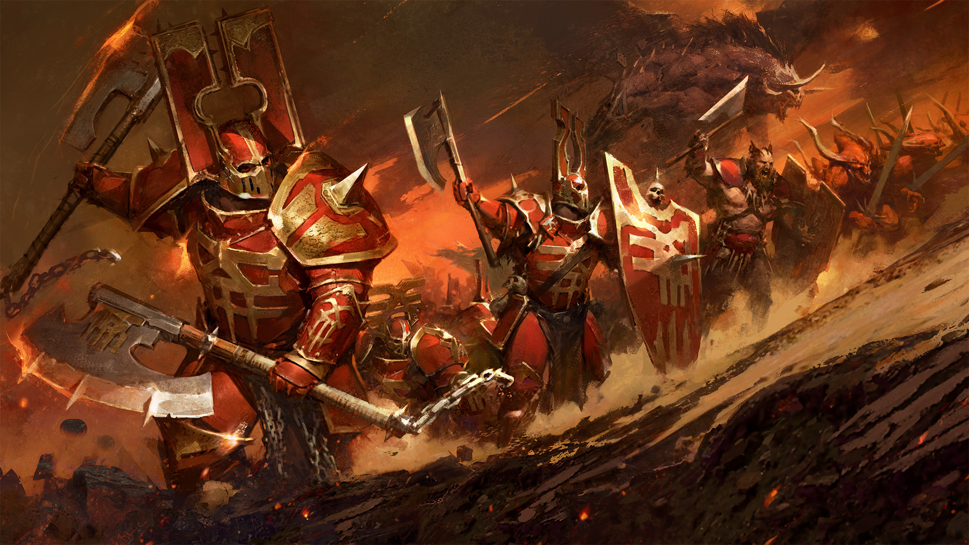 Воины Кхорна total War Warhammer 3
