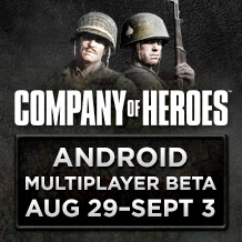 状态报告：多人游戏测试从8月29号在 Android 版《Company of Heroes》中开放