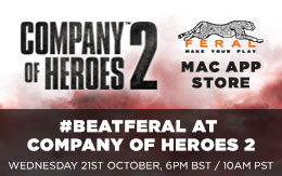 Make the Mac App Store your battlefield: challenge us at Company of Heroes 2 multiplayer October 21st