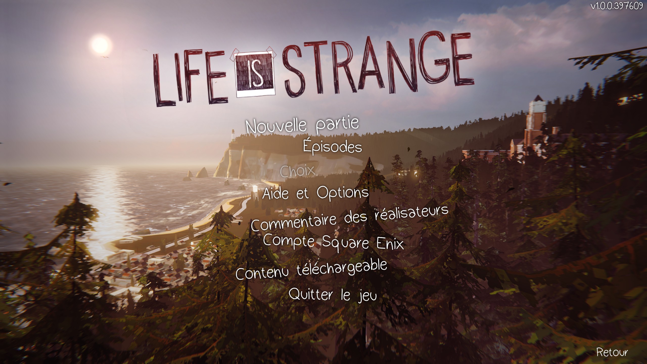 Image of main menu