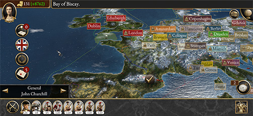 <strong>MASTER THE GLOBE</strong> Use statecraft and subterfuge to secure territory and lucrative trade routes.