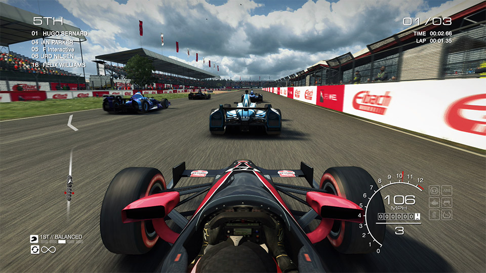 <strong>ONLINE AND LOCAL MULTIPLAYER</strong> <span>Outdrive your rivals in 8-player online or local wireless races, or go head-to-head in 2-player split-screen.</span>