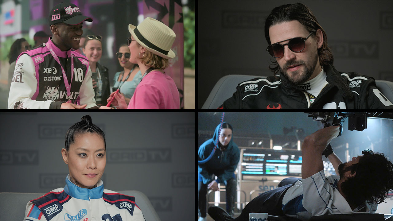 <strong>LUCI, CAMERA... AZIONE!</strong><span>La modalità narrativa <em>&ldquo;In corsa verso la gloria&rdquo;</em>, girata con attori in carne e ossa, ti guida in un'esperienza unica nelle emozioni della GRID World Series.</span>