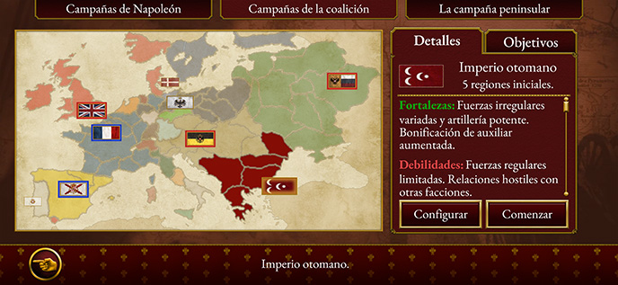 <strong>CUATRO FACCIONES ADICIONALES</strong> En exclusiva para dispositivos móviles, los veteranos que busquen nuevos retos ahora también pueden jugar como España, Portugal, Dinamarca o el Imperio otomano en la campaña de la coalición.