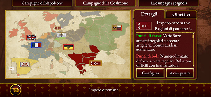 <strong>QUATTRO FAZIONI AGGIUNTIVE</strong> In esclusiva su smartphone e tablet, i condottieri più navigati a caccia di nuove sfide potranno ora giocare alla guida di Spagna, Portogallo, Danimarca o Impero Ottomano nella Campagna della Coalizione.