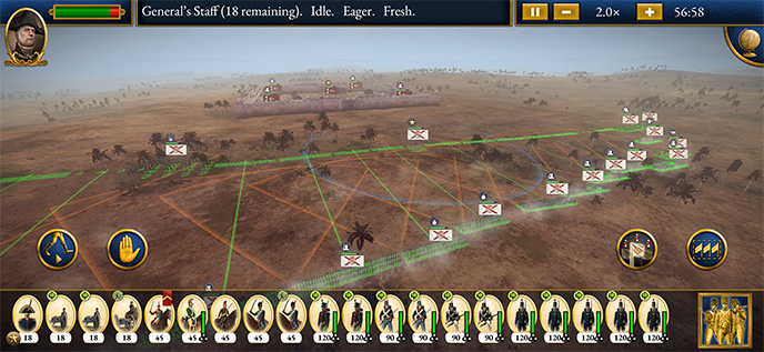 <strong>GRAND STRATEGY ON THE GO</strong> Intuitive touchscreen controls and quality-of-life improvements make NAPOLEON tailored for mobile. Or, for the familiar desktop experience, connect an iPadOS/Android compatible mouse & keyboard.
