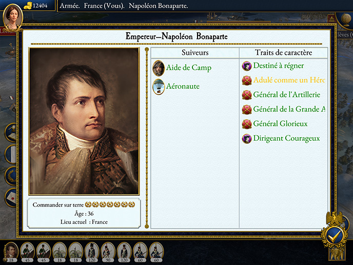 <strong>CRAINT DE TOUS, ÉGALÉ PAR PERSONNE</strong> Recréez l'extraordinaire carrière militaire de Napoléon, depuis ses premiers succès dans les Alpes italiennes et en Égypte jusqu'à ses conquêtes européennes et la création du Premier Empire français.