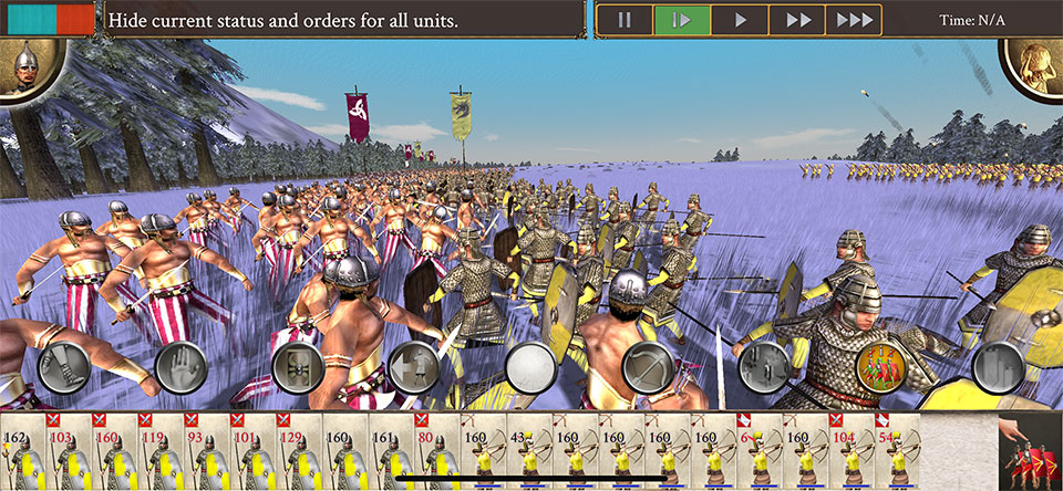 <strong>CLASSIC GAMEPLAY IN A NEW SETTING</strong> Engage in turn-based strategy and real-time battles to determine the fate of Rome.